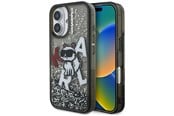 Mobil - Deksel og etui - Karl Lagerfeld Liquid Glitter Choupette Logo iPhone 16 Case - Black - 3666339464028