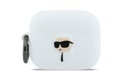 Mobil - Andre tilbehør - Karl Lagerfeld Silicone Karl Head 3D Case for AirPods Pro 3 - White - 3666339574673