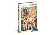 Puslespill - Clementoni Puzzle Noli Brothers In Fur 2x60 pieces Gulv - 24820