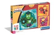 Puslespill - Clementoni Puzzle Square Iron Man and His Awesome 3x48 pieces Gulv - 25004