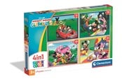 Puslespill - Clementoni Puzzle 4-in-1 Mickey Mouse Club House 2026 Gulv - 21755