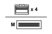 Nettverkskabel - Arista Networks Arista 100GBase-CU direct attach cable - 1 m - Svart - CAB-Q-4S-100G-1M