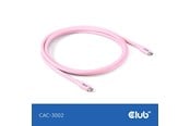 USB - Club 3D - USB-C cable - 24 pin USB-C to 24 pin USB-C - 2 m - CAC-3002