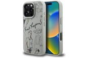 Mobil - Deksel og etui - Karl Lagerfeld Grained Pattern & Logo MagSafe Case for iPhone 16 Pro Max - Gray - 3666339463519