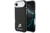 Mobil - Deksel og etui - Karl Lagerfeld Karl & Choupette Head Pins Saffiano MagSafe Case for iPhone Air - Black - 3666339599485