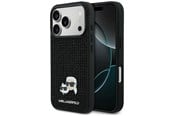 Mobil - Deksel og etui - Karl Lagerfeld Rhinestones Karl&Choupette Pin Case for iPhone 17 Pro - Black - 3666339603335