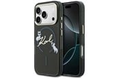 Mobil - Deksel og etui - Karl Lagerfeld IML Choupettes Karl Script Logo MagSafe Case for iPhone 17 Pro - Black - 3666339605896
