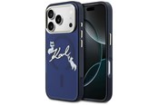 Mobil - Deksel og etui - Karl Lagerfeld IML Choupettes Karl Script Logo MagSafe Case for iPhone 17 Pro Max - Blue - 3666339606701