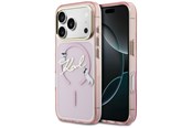 Mobil - Deksel og etui - Karl Lagerfeld IML Choupettes Karl Script Logo MagSafe Case for iPhone 17 Pro - Pink - 3666339606213