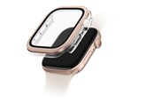 Smartklokke - Tilbehør - UNIQ Voute Tempered Glass Case for Apple Watch 10 46mm - Rose Gold - 8886463691946