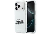 Mobil - Deksel og etui - Karl Lagerfeld IML Karl & Choupette Peekaboo Logo MagSafe Case for iPhone 17 Pro - White - 3666339607333