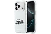 Mobil - Deksel og etui - Karl Lagerfeld IML Karl & Choupette Peekaboo Logo MagSafe Case for iPhone 17 Pro Max - White - 3666339607340
