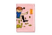 Små gaver til barn - Pippi pung m/velcro & lynlås +3år 2x12x9cm - 18093
