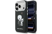 Mobil - Deksel og etui - Karl Lagerfeld Karl & Choupette Back Logo MagSafe Case for iPhone 17 Pro Max - Black - 3666339605742