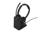 Hodetelefoner - Jabra Evolve3 45 MS - USB-C with Dongle - Stereo (Charging Stand) - 34599-999-889