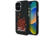 Mobil - Deksel og etui - Karl Lagerfeld Silicone Heart Sign Logo MagSafe Case for iPhone 16 - Black - 3666339460426