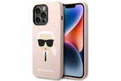 Mobil - Deksel og etui - Karl Lagerfeld KLHCP14XSLKHLP iPhone 14 Pro Max 6.7 "hardcase pink / pink Silicone Karl`s Head - 3666339085476