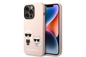 Mobil - Deksel og etui - Karl Lagerfeld KLHMP14LSSKCI iPhone 14 Pro 6.1 "hardcase light pink / light pink Silicone Karl & Choupette Magsafe - 3666339078133