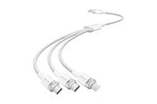 USB - Vention USB 2.0 A til 3-i-1 3A-kabel CTPWG 1.5M (hvit) - CTPWG