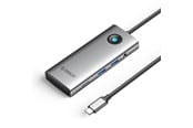 USB-hub - ORICO PW11 8in1 USB-C Docking Station 2x USB-A 3.0 1x USB-C PD 100W 1x HDMI 4K 60Hz 1x microSD/SD 1x RJ45 Gigabit Ethernet 1x Audio 3.5mm - Gray USB-hub - Grå - PW11-8PM-GY-EP