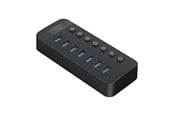 USB-hub - ORICO CT2U3-7AB 7x USB-A 3.0 Hub with Switches - Black USB-hub - USB 3.0 - 7 porter - Svart - CT2U3-7AB-EU-BK-BP-HU
