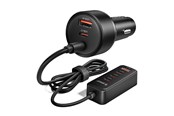 Mobil - Adaptere og ladere - ORICO ChargeClip 108W Car Charger 2x USB-A + 4x USB-C with Clip - Black - CC-90-2A4C-BK-EP-HU