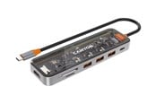 USB-hub - Canyon DS-13 7-i-1 USB-C hub 4K, grå USB-hub - Grå - CNS-TDS13