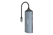 USB-hub - Canyon DS-15 8-i-1 USB-C Hub 4K, Mørkegrå USB-hub - Grå - CNS-TDS15