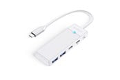 USB-hub - ORICO PAPW2AC-C3 USB Hub 4-port 2x USB-A 3.0 1x USB-C 3.0 with USB-C PD 100W charging 0.15m - white USB-hub - USB 3.0 - 4 porter - Hvit - PAPW2AC-C3-015-WH-EP