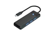 USB-hub - ORICO PAPW3AT-C3 USB Hub 4-port 3x USB-A 3.0 with microSD/SD card reader 1 m - black USB-hub - USB 3.0 - 4 porter - Svart - PAPW3AT-C3-10-BK-EP