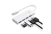 USB-hub - ORICO PAPW4A-C3 USB Hub 4-port 4x USB-A 3.0 1.8 m - white USB-hub - USB 3.0 - 4 porter - Hvit - PAPW4A-C3-18-WH-EP