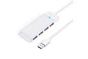 USB-hub - ORICO PAPW4A-U3 USB Hub 4-port 4x USB-A 3.0 1.8 m - white USB-hub - USB 3.0 - 4 porter - Hvit - PAPW4A-U3-18-WH-EP