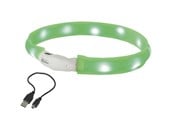 Hund - Nobby LED halsbånd wide VISIBLE L Grøn - L77025