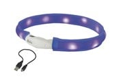 Hund - Nobby LED halsbånd wide VISIBLE S Blå - L77026