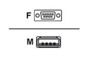 Parallell/seriell kabel - Honeywell - serial / power cable - USB to DB-9 - 3 m - CBL-500-300-S00-09