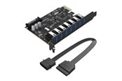 USB-hub - ORICO PVU3 PCI-E 7x USB 3.0 Expansion Card for Desktop - Black USB-hub - PVU3-7U-V1-HU
