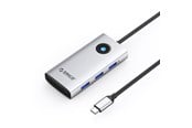 USB-hub - ORICO PW11 6in1 USB-C Docking Station 3x USB-A 3.0 1x USB-C 3.0 1x USB-C PD 100 W 1x HDMI 4K 30Hz - Silver USB-hub - USB 3.0 - 6 porter - Sølv - PW11-6P-SV-EP