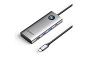 USB-hub - ORICO PW11 8in1 USB-C Docking Station 2x USB-A 3.0 1x USB-A 2.0 1x USB-C 3.0 1x USB-C PD 100W 1x HDMI 4K 60Hz 1x VGA 1080P 60Hz 1x RJ45 Gigabit Ethernet - Gray USB-hub - USB 3.0 - 8 porter - Grå - PW11-8PC-GY-BP
