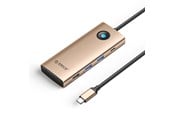 USB-hub - ORICO PW11 8in1 USB-C Docking Station 2x USB-A 3.0 1x USB-A 2.0 1x USB-C 3.0 1x USB-C PD 100W 1x HDMI 4K 60Hz 1x VGA 1080P 60Hz 1x RJ45 Gigabit Ethernet - Rose Gold USB-hub - USB 3.0 - 8 porter - PW11-8PC-RG-EP