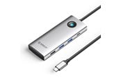 USB-hub - ORICO PW11 8in1 USB-C Docking Station 2x USB-A 3.0 1x USB-A 2.0 1x USB-C 3.0 1x USB-C PD 100W 1x HDMI 4K 60Hz 1x VGA 1080P 60Hz 1x RJ45 Gigabit Ethernet - Silver USB-hub - USB 3.0 - 8 porter - Sølv - PW11-8PC-SV-EP