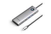 USB-hub - ORICO PW11 9in1 USB-C Docking Station 2x USB-A 3.0 1x USB-C 3.0 1x USB-C PD 100 1x HDMI 4K 60Hz 1x microSD/SD 1x RJ45 2.5G Ethernet 1x Audio 3.5 mm - Gray USB-hub - USB 3.0 - 9 porter - Grå - PW11-9P25R-GY-BP