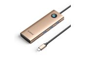 USB-hub - ORICO PW11 9in1 USB-C Docking Station 3x USB-A 3.0 1x USB-C PD 100 1x HDMI 4K 60Hz 1x VGA 1080P 60Hz 1x microSD/SD 1x RJ45 Gigabit Ethernet - Rose Gold USB-hub - USB 3.0 - 9 porter - PW11-9P-RG-EP