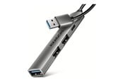 USB-hub - AXAGON - hub - 4 porter USB-hub - 4 porter - Sølv - HUE-STA