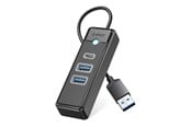 USB-hub - ORICO PWC2U-U3 3-port USB hub 2x USB-A 3.0 1x USB-C 3.0 1 m - black USB-hub - USB 3.0 - Svart - PWC2U-U3-10-BK-EP