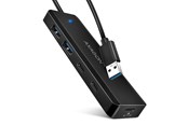 USB-hub - AXAGON HUE-C2A grensesnitthub USB-hub - 4 porter - Svart - HUE-C2A