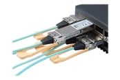 Nettverkskabel - LevelOne 100GBase-AOC direct attach cable - 2 m - Blå - 2m - AOC-0502
