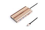USB-hub - ORICO XDR 12-in-1 USB-C Docking Station USB-A USB-C HDMI 4K VGA RJ45 Gigabit PD 100W SD and microSD Card Reader - Rose Gold USB-hub - USB 3.1 - 12 porter - XDR-X22-RG-BP
