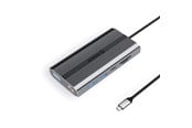 USB-hub - ORICO XDR 12in1 USB-C Docking Station USB-A USB-C 2x HDMI 4K 60Hz DisplayPort 4K 60Hz RJ45 Gigabit PD 100W SD and microSD Card Reader - Gray USB-hub - USB 3.1 - 12 porter - Grå - XDR-X33-GY-BP