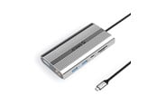 USB-hub - ORICO XDR 12in1 USB-C Docking Station USB-A USB-C 2x HDMI 4K 60Hz DisplayPort 4K 60Hz RJ45 Gigabit PD 100W SD and microSD Card Reader - Silver USB-hub - USB 3.1 - 12 porter - Grå - XDR-X33-SV-BP