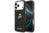 Mobil - Deksel og etui - Karl Lagerfeld IML Glitter Karl&Choupette Heads Logo MagSafe Case for iPhone 17 Pro Max - Black - 3666339498764